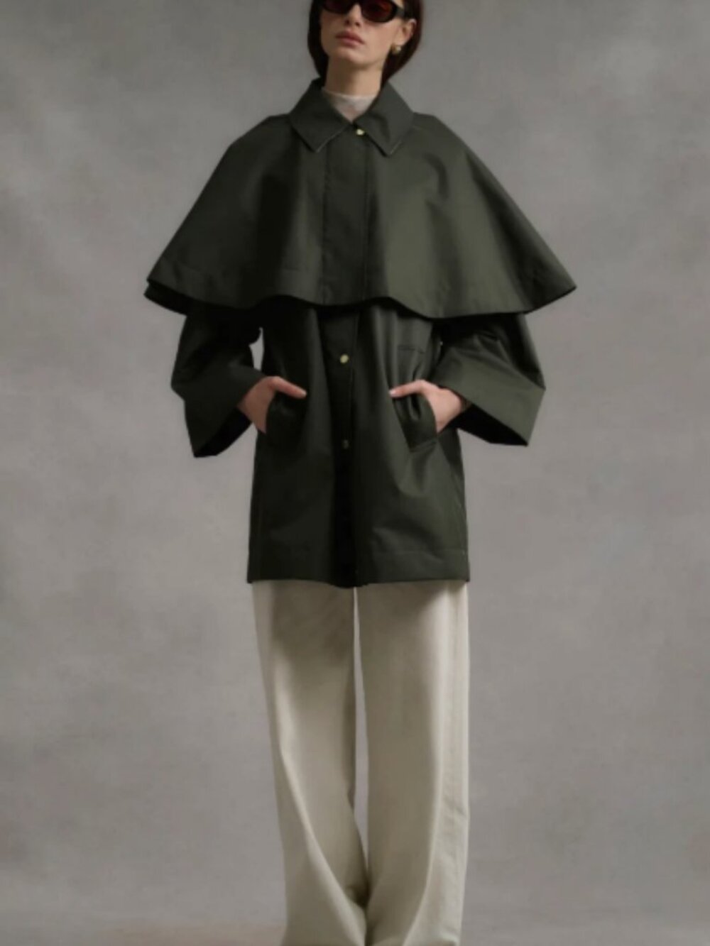 Barbour FIA CAPED (Removable )TWILL Water Resistant Jacket MSRP$420 British Chic